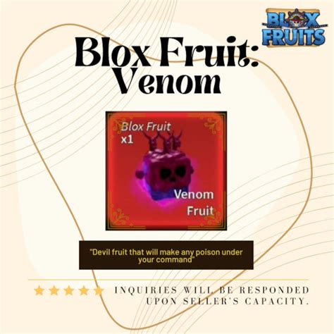 Venom Blox Fruits read Description - Etsy