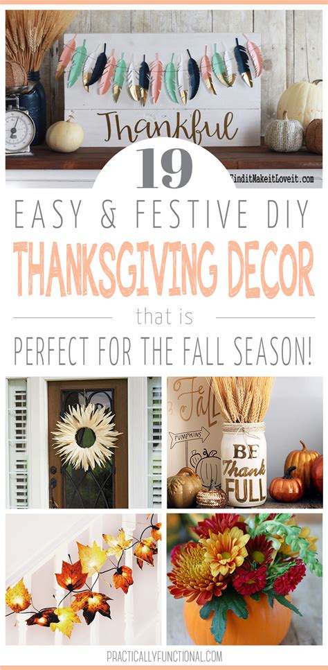 19 Simple DIY Thanksgiving Decorations – Practically Functional