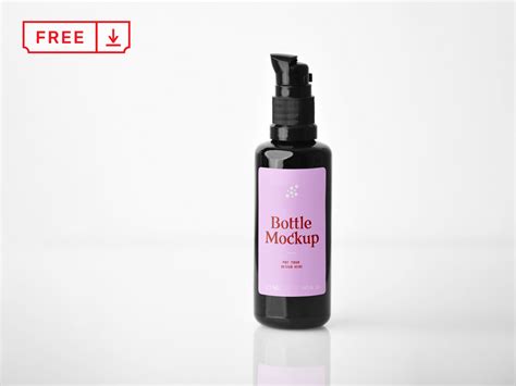 Free Black Bottle Mockup by Mr.Mockup™ on Dribbble