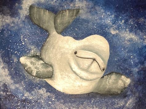 I painted a beluga whale! : r/belugawhales