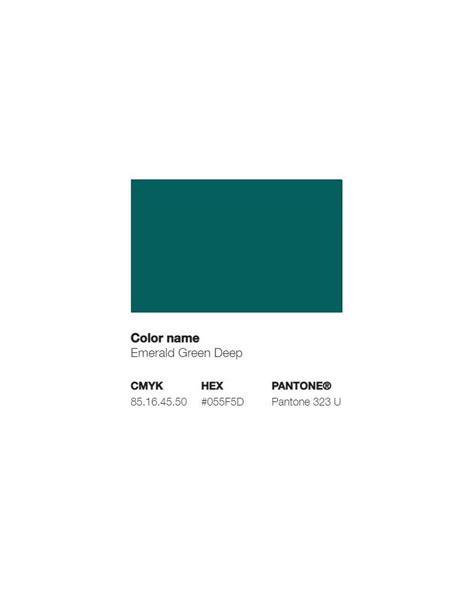 Emerald Green Color Chart