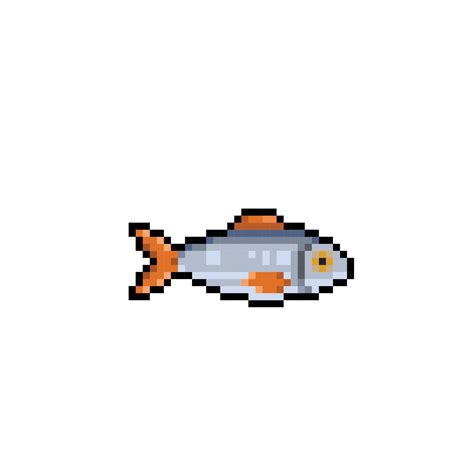 a single fish in pixel art style 27711801 Vector Art at Vecteezy