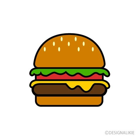 A free food cartoon image of a delicious burger drawing. | Burger cartoon, Burger drawing, Food ...