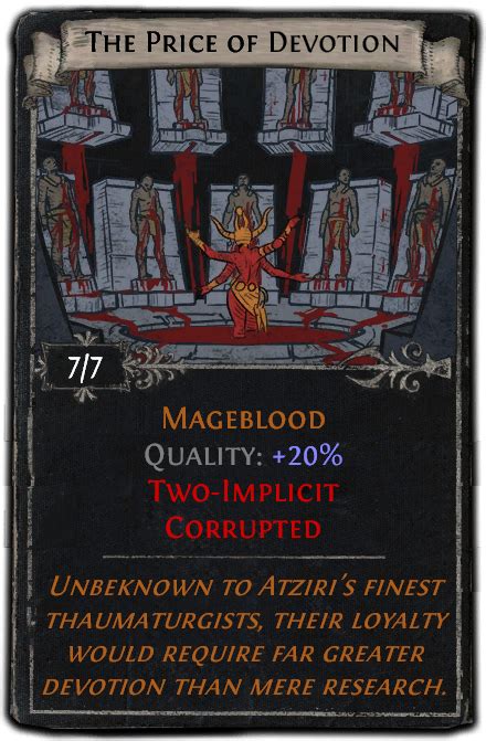 Mageblood PoE Farming Divination Card