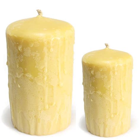 Beeswax Drip Pillar Candle Assorted Sizes - The Zen Shop