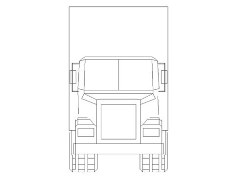 Large Truck Front Cad Block Design Dwg File | Images and Photos finder