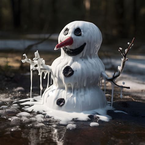 A melting snowman - Impossible Images - Unique stock images for commercial use.