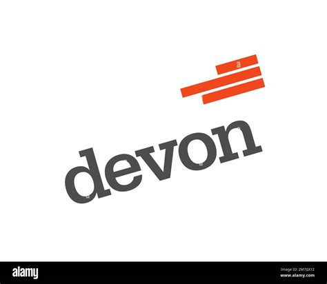 Devon Energy, Rotated Logo, White Background Stock Photo - Alamy