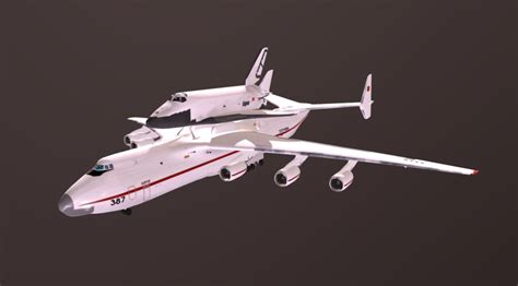 Antonov AN-225 Mriya Buran carrier [W/ INTERIOR] - DownloadFree3D.com