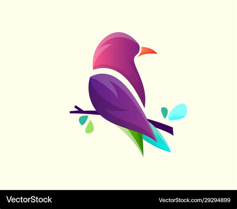 Abstract bird logo design template Royalty Free Vector Image