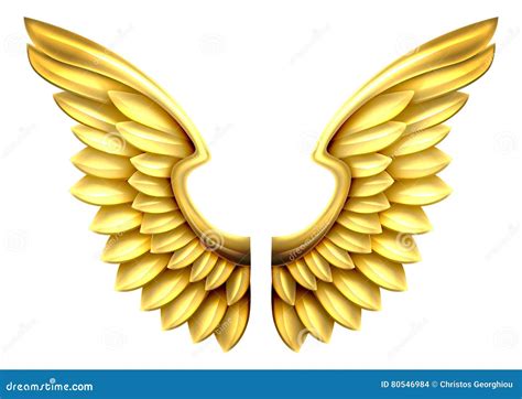 Gold Wings Logo Vector Set. Vintage Hipster Design. Part Two ...