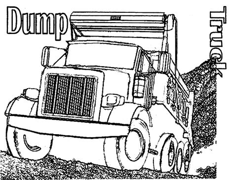 Morden Dump Truck Coloring Page - Free Printable Coloring Pages