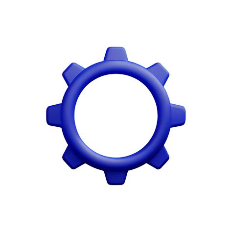 blue gear wheel icon on transparent background 27687919 PNG