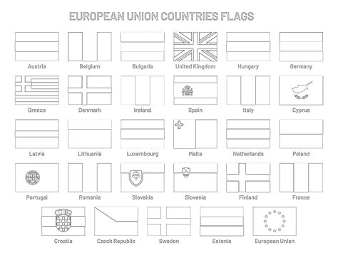 Coloring Sheets Of Flags