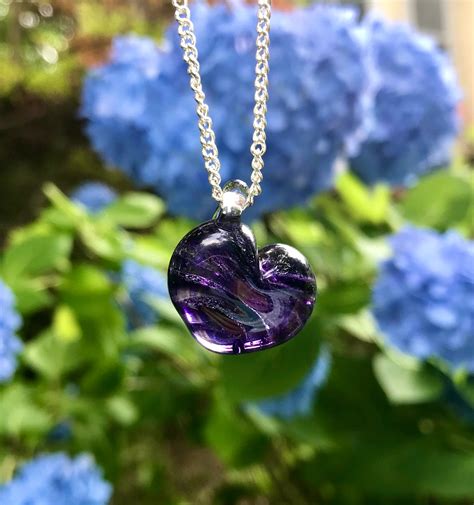 Purple Heart pendant necklace