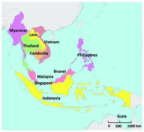 Map of ASEAN countries. | Download Scientific Diagram