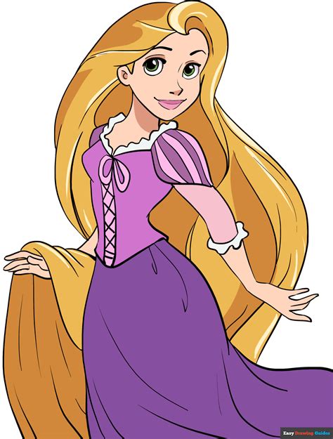 How to Draw Rapunzel from Tangled - Really Easy Drawing Tutorial