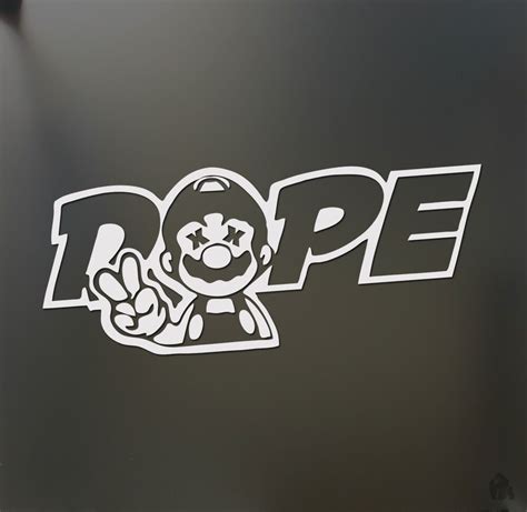 JDM Dope Mario sticker racing Honda peace Funny drift car WRX window decal | eBay