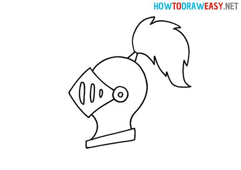 How to Draw a Knight Helmet for Kids - Draw for Kids