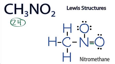 CH3NO2 Lewis Structure: How to Draw the Lewis Structure for CH3NO2 - YouTube