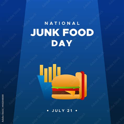 National Junk Food Day Background Design Stock Vector | Adobe Stock