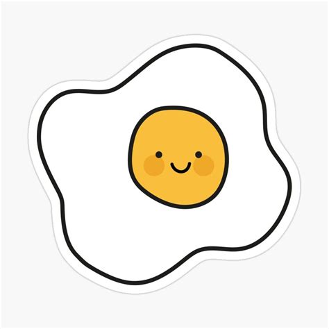 Happy egg Sticker by Eva Martinelli | Preppy stickers, Kawaii stickers ...