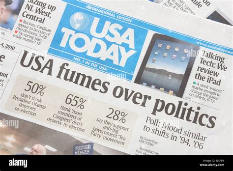 Political headlines in the International Edition of the USA Today Stock ...