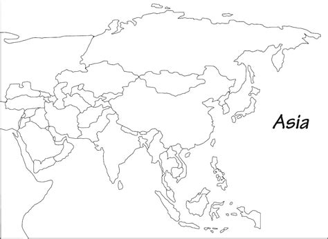 Free Printable Physical Map of Asia in Detailed [PDF]