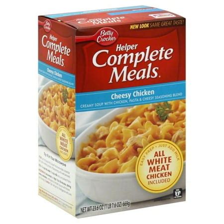 General Mills Betty Crocker Helper Complete Meals Cheesy Chicken, 23.6 oz - Walmart.com