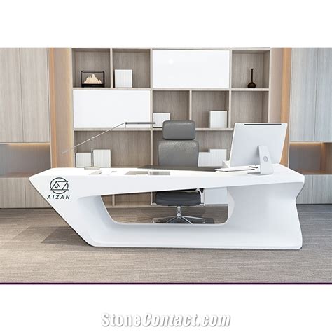 Modern Home Office Table White Office Desk from China - StoneContact.com