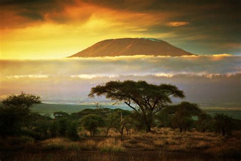 Mount Kilimanjaro and clouds line at sunset, view by macinivnw on DeviantArt