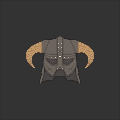 I drew the iconic iron helmet in my favorite drop shadow art style. : r/skyrim