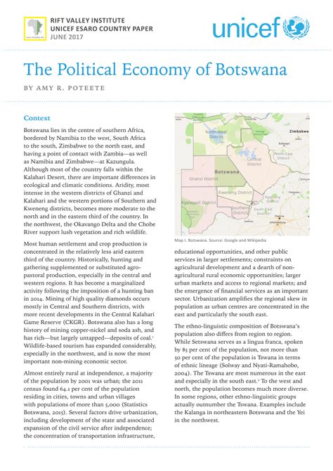 (PDF) The Political Economy of Botswana