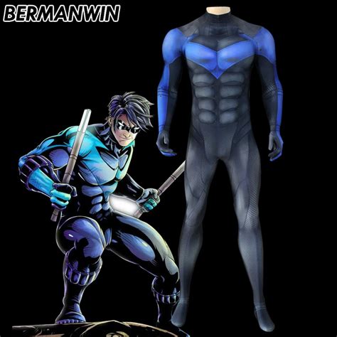 Aliexpress.com : Buy BERMANWIN High Quality 3D Print Custom Made Nightwing Cosplay Costume with ...