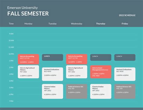 Blue Weekly School Schedule - Venngage