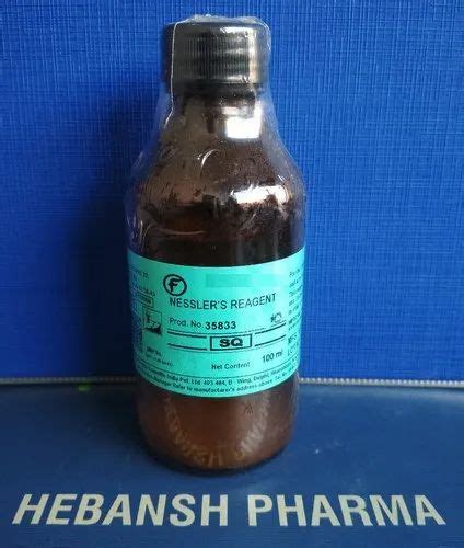 Liquid Nessler's Reagent, 100ml, Packaging Type: Bottle at ₹ 350/kg in ...