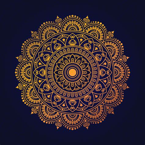 Luxury Golden Royal Mandala Design Vector for Background, Henna ...