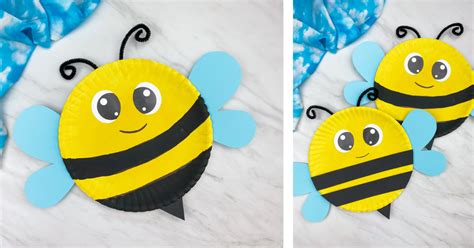 Paper Plate Bee Craft For Kids [Free Template] Story - Simple Everyday Mom