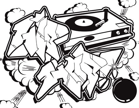 Free Printable Street Art Graffiti Coloring Pages