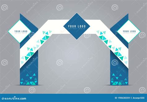 Exhibition Stand Gate Entrance Vector with for Mock Up Event Display, Arch Design Stock Vector ...