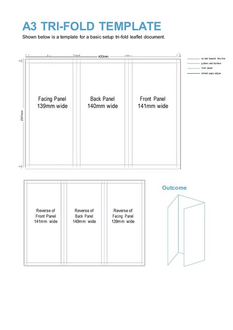 Free Printable Pamphlet Templates [Word, PDF] Funeral, Size