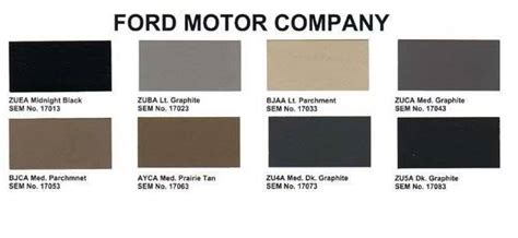 Ford Interior Color Code Chart | Psoriasisguru.com