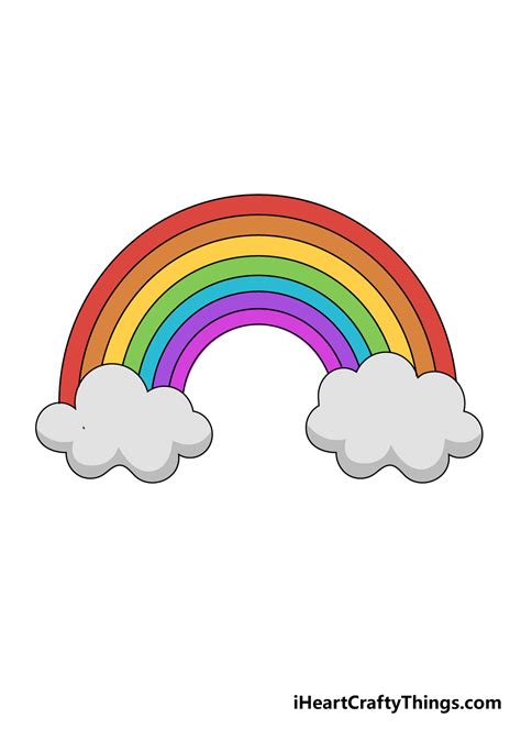 Rainbow Drawing - How To Draw A Rainbow Step By Step