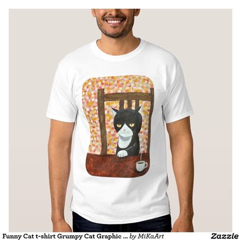 Funny Cat t-shirt Grumpy Cat Graphic Tee Funny cat Cat Graphic Tee ...