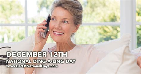 NATIONAL DING-A-LING DAY - List Of National Days