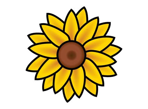 Simple Sunflower Clip Art - Clip Art Library