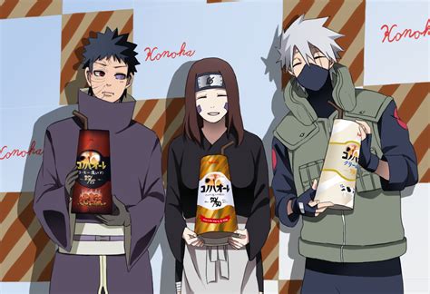 Obito Uchiha, Rin and Kakashi Hatake - Team Minato Fan Art (37483206) - Fanpop