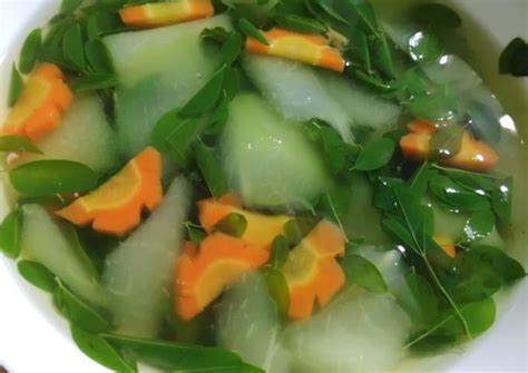 Resep Sayur bening pepaya muda daun kelor Anti Gagal - RESEP.BIZ.ID