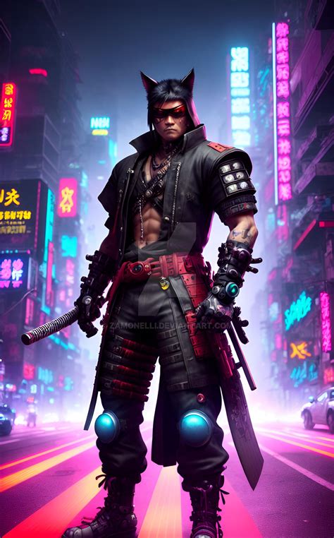 Cyberpunk Neon Samurai by Zamonelli on DeviantArt