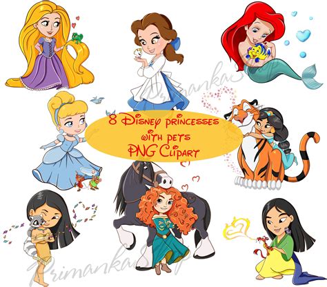 Cute Princess Clipart Set, Disney Princess Clip Art For Decoration, Sc – Svgpopstore | lupon.gov.ph